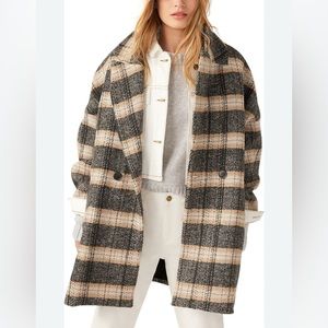 BA&SH
Plaid Wool Blend Oversized Blazer
